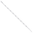 925 Sterling Silver Womens Beaded Fashion Link Anklet