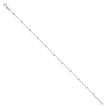 925 Sterling Silver Womens Beaded Fashion Link Anklet