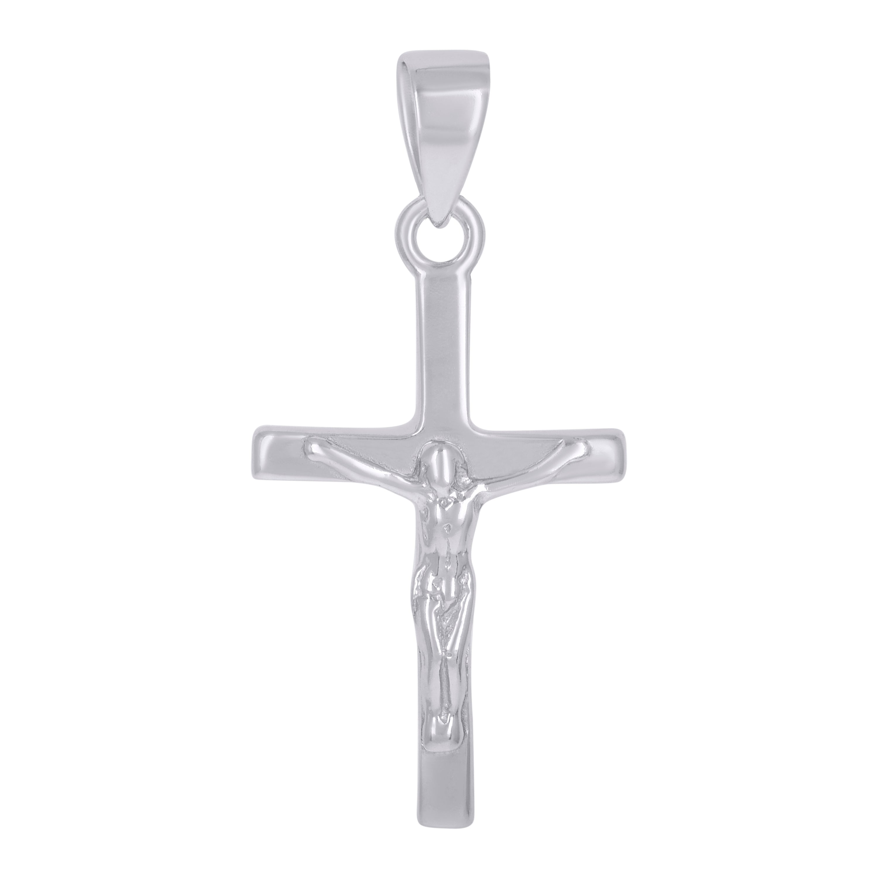 925 Sterling Silver Unisex Crucifix Cross Religious Charm Pendant