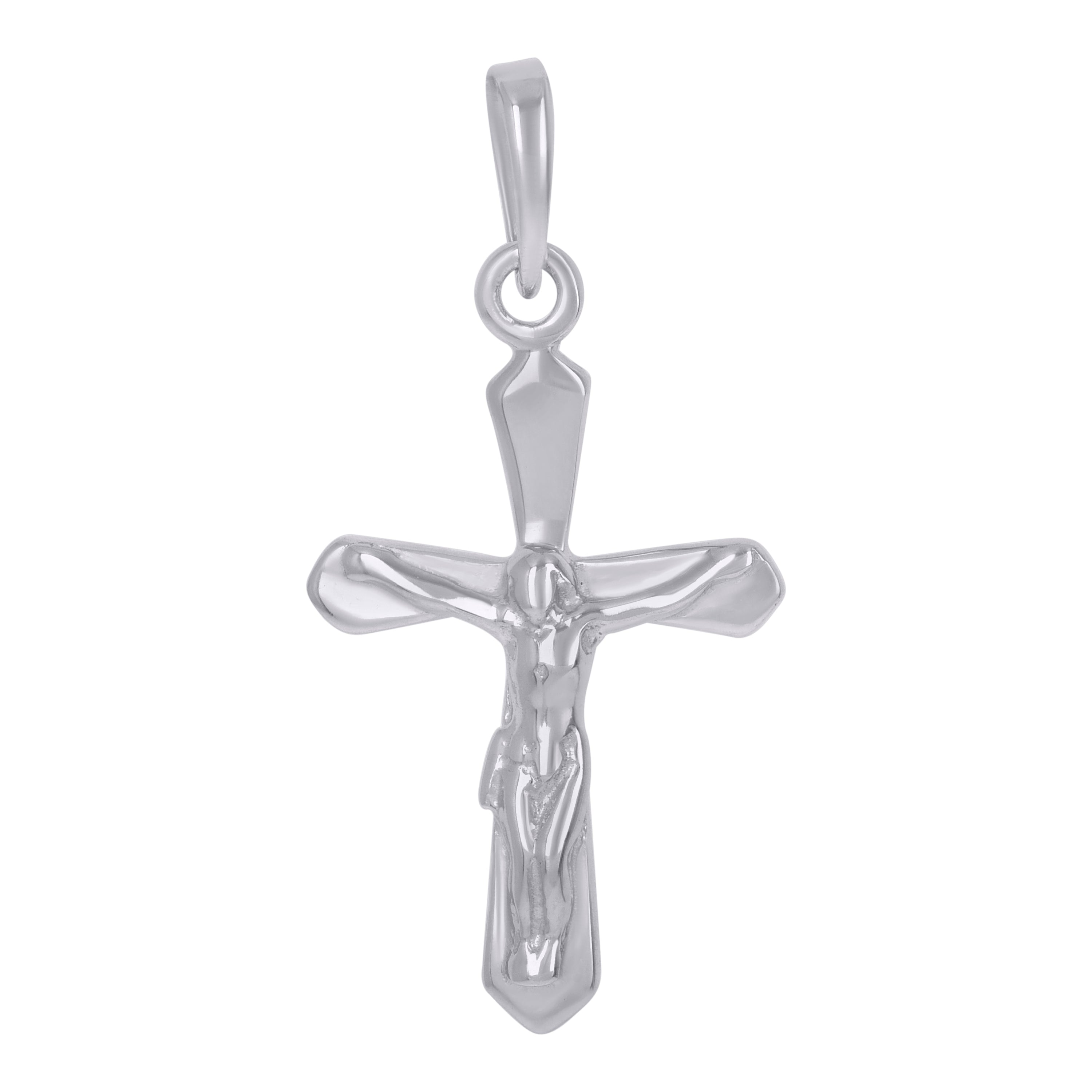 925 Sterling Silver Unisex Crucifix Cross Religious Charm Pendant
