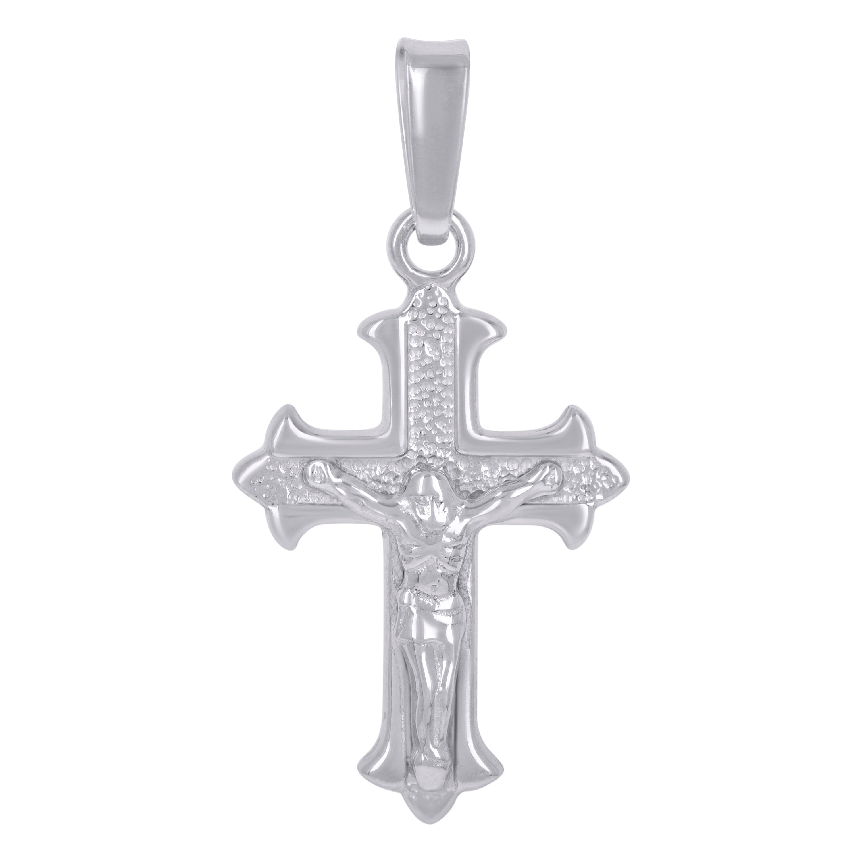 925 Sterling Silver Unisex Crucifix Cross Religious Charm Pendant