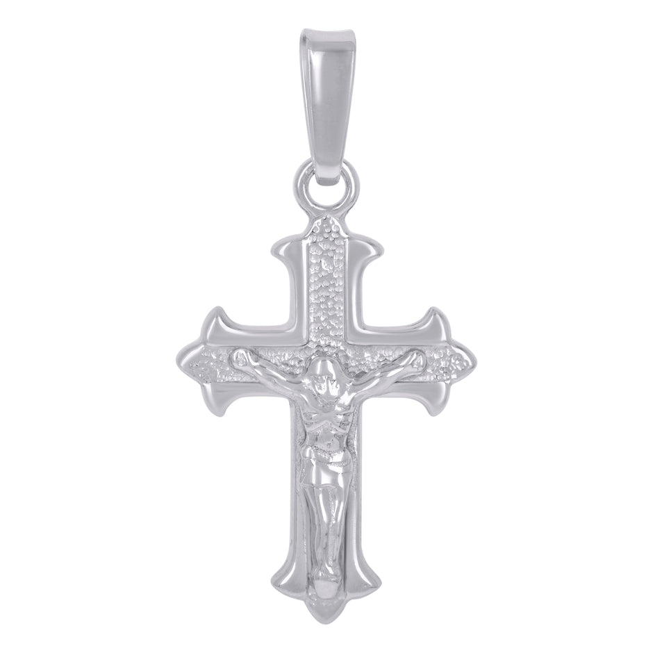 925 Sterling Silver Unisex Crucifix Cross Religious Charm Pendant