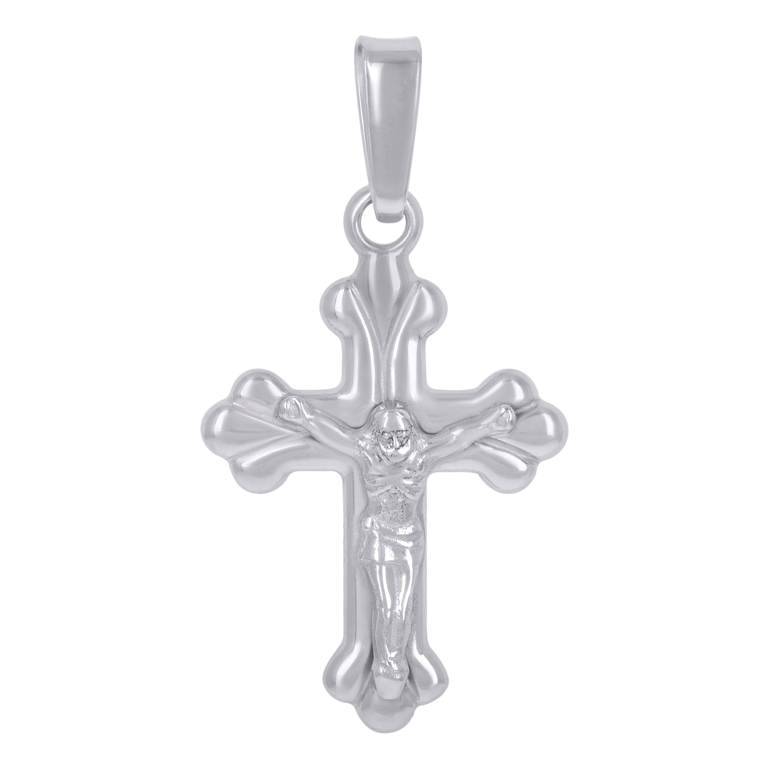 925 Sterling Silver Unisex Crucifix Cross Religious Charm Pendant