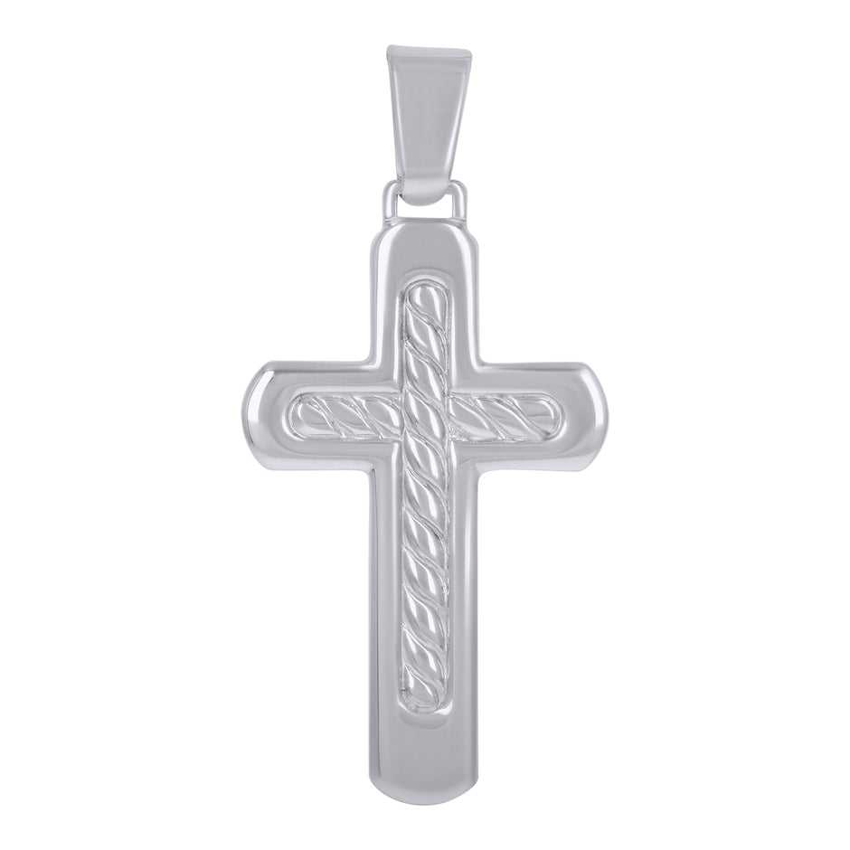 925 Sterling Silver Unisex Cross Religious Charm Pendant