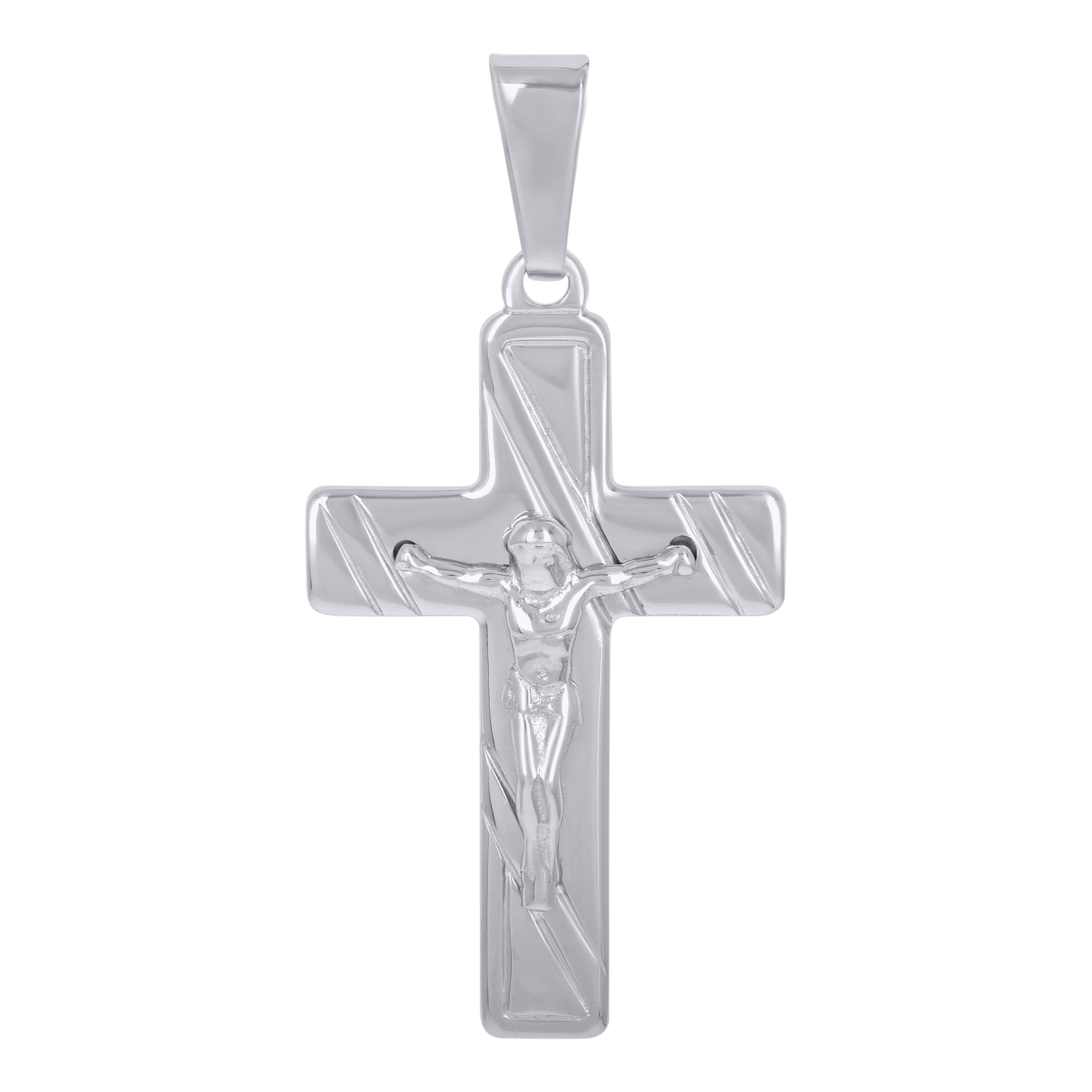 925 Sterling Silver Unisex Crucifix Cross Religious Charm Pendant