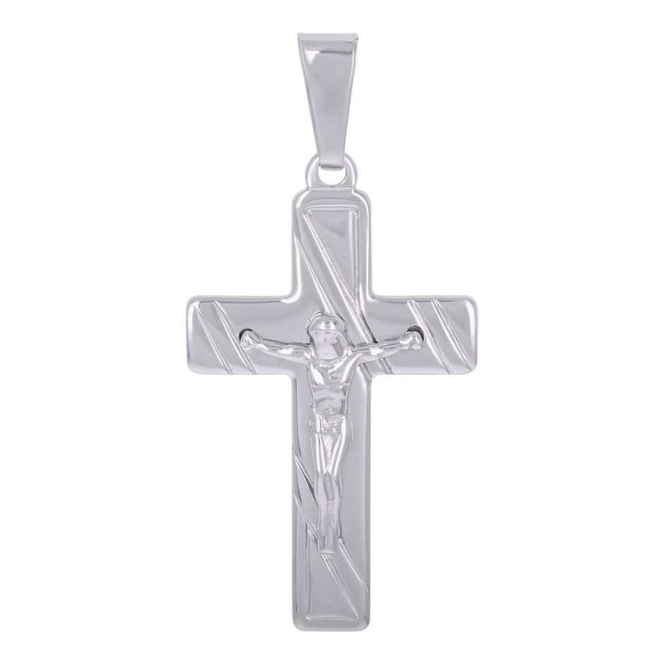 925 Sterling Silver Unisex Crucifix Cross Religious Charm Pendant