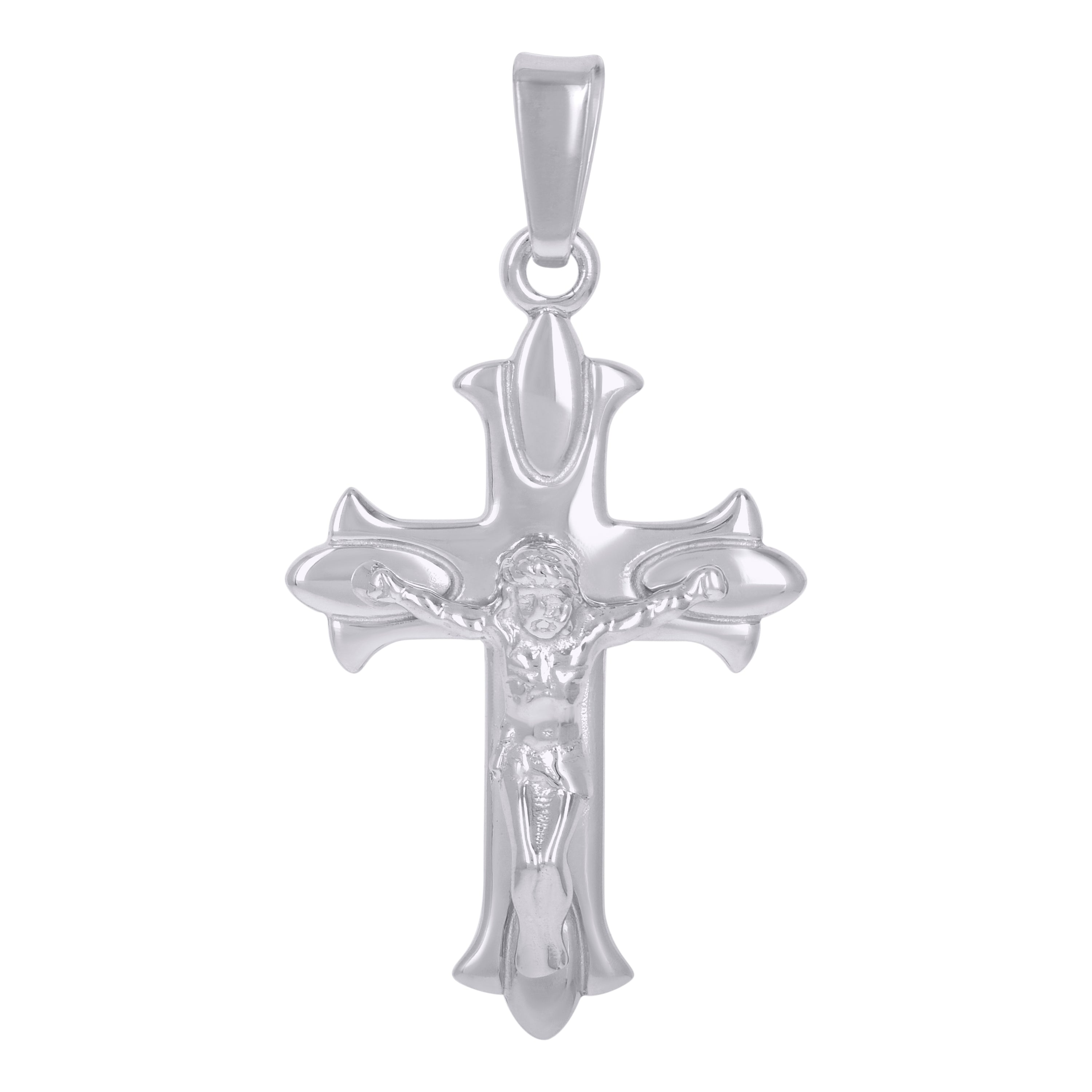 925 Sterling Silver Unisex Crucifix Cross Religious Charm Pendant