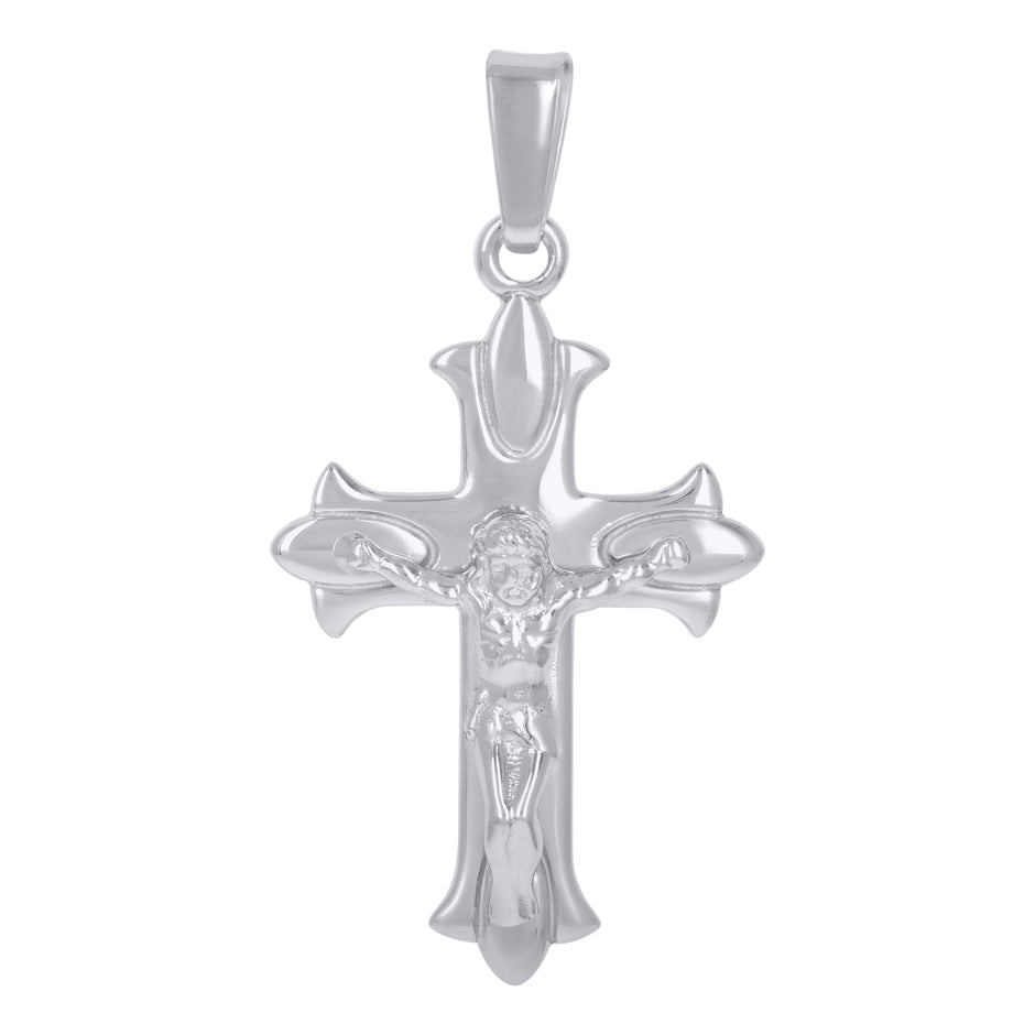 925 Sterling Silver Unisex Crucifix Cross Religious Charm Pendant