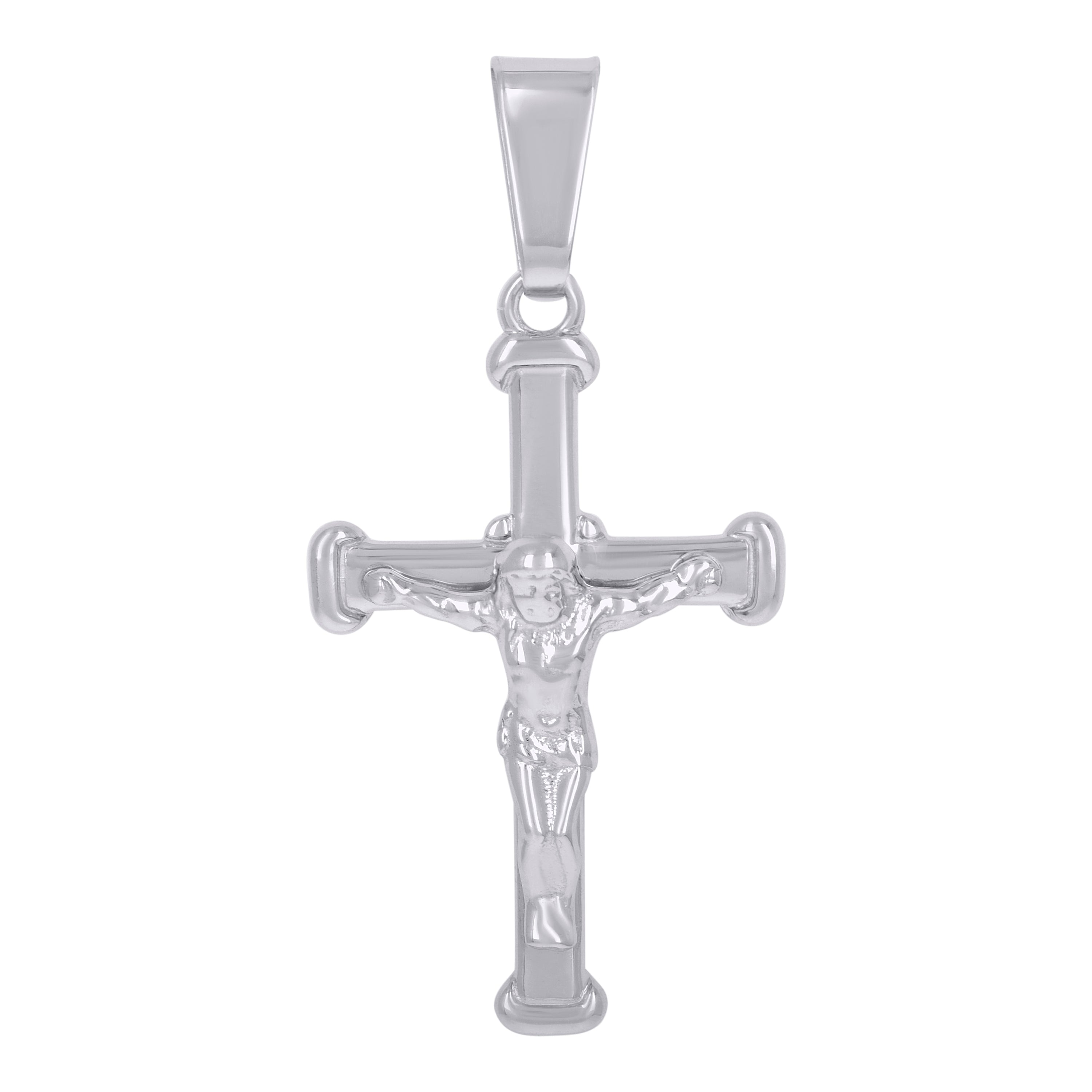 925 Sterling Silver Unisex Crucifix Cross Religious Charm Pendant
