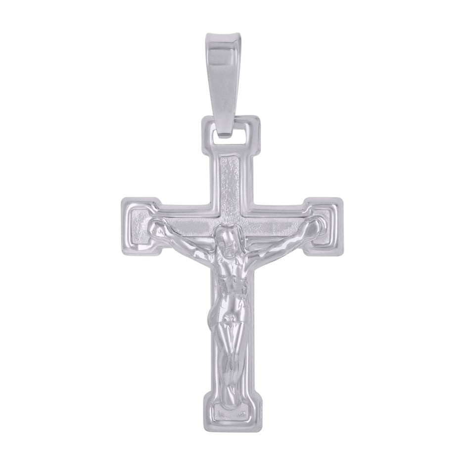 925 Sterling Silver Unisex Crucifix Cross Religious Charm Pendant