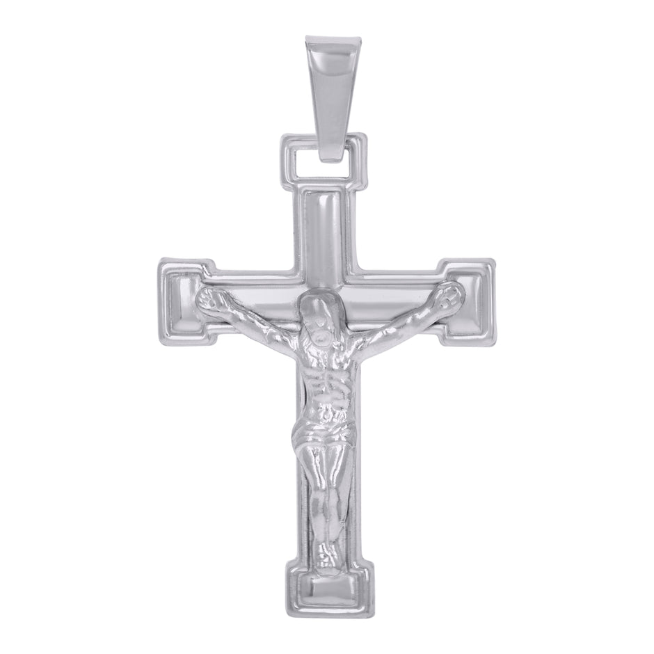 925 Sterling Silver Unisex Crucifix Cross Religious Charm Pendant