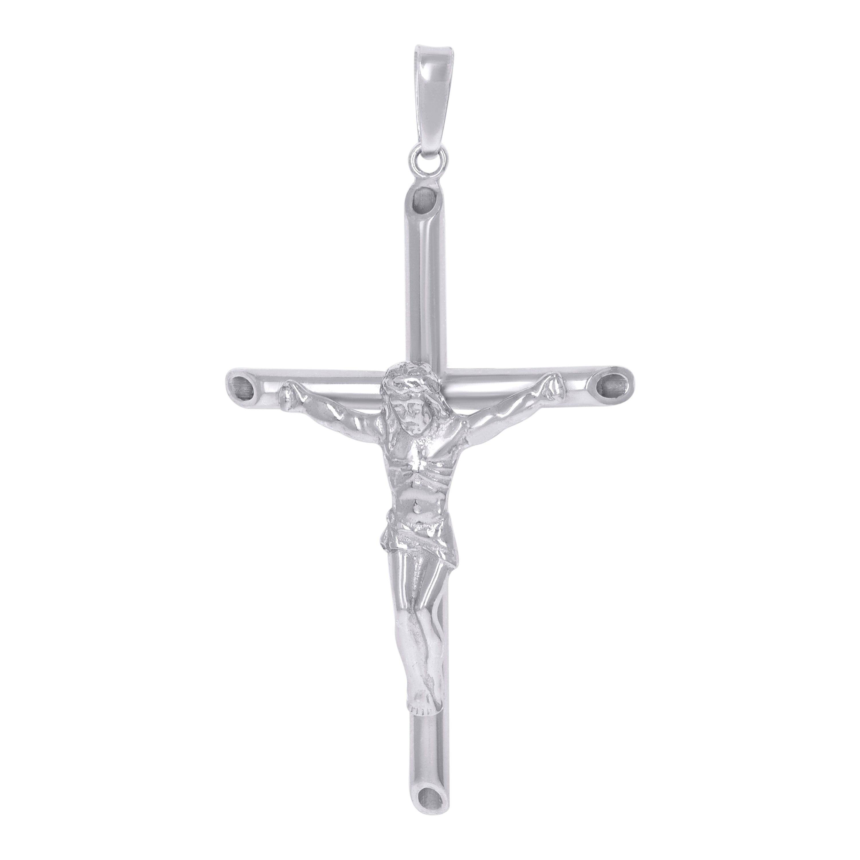 925 Sterling Silver Unisex Crucifix Cross Religious Charm Pendant