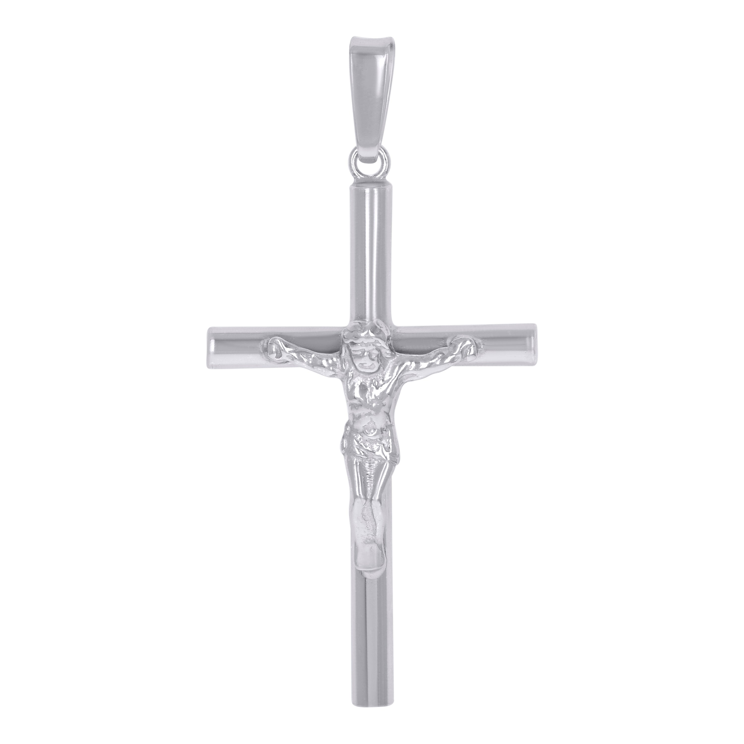 925 Sterling Silver Unisex Crucifix Cross Religious Charm Pendant