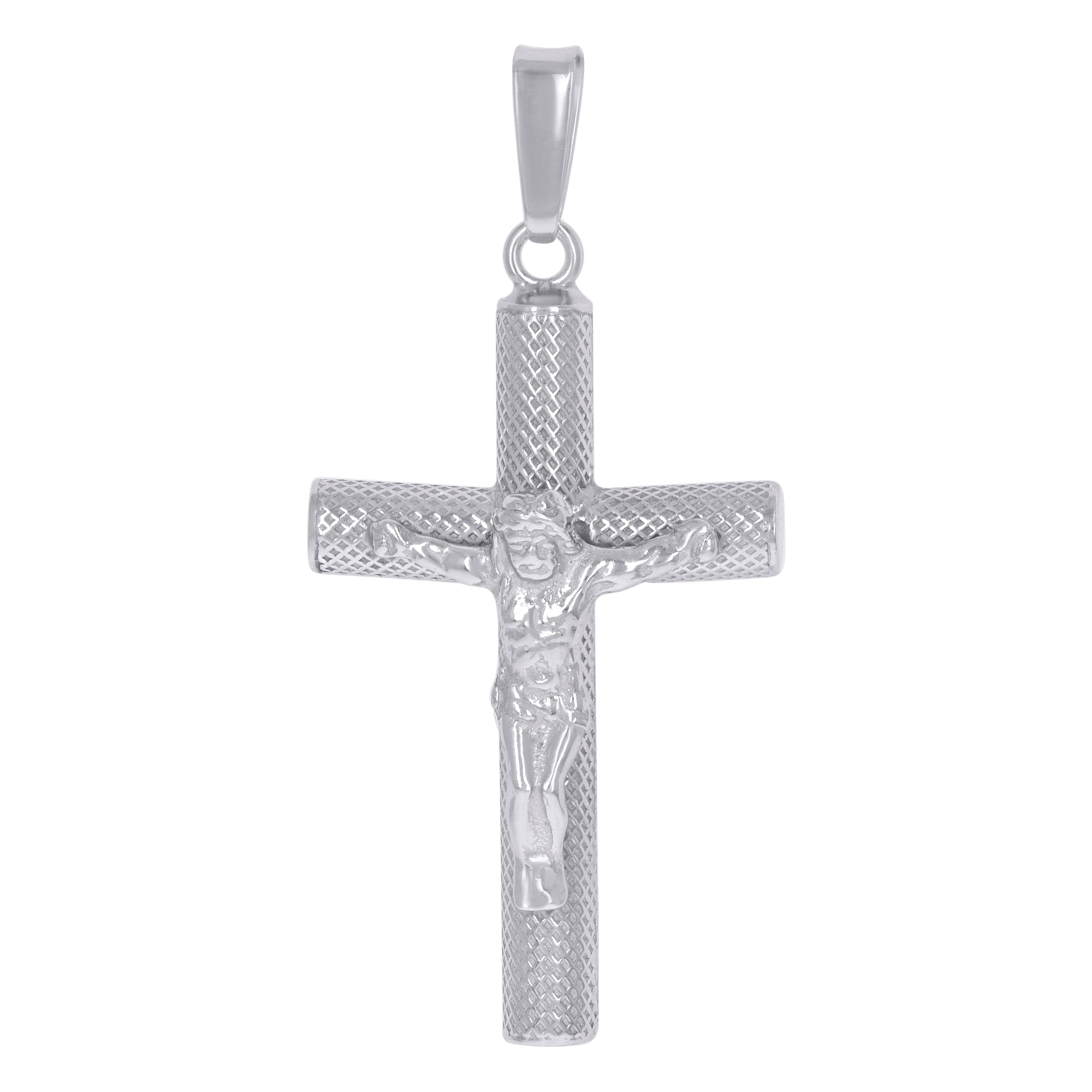 925 Sterling Silver Unisex Crucifix Cross Religious Charm Pendant