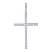 925 Sterling Silver Unisex Diamond-Cut Cross Religious Charm Pendant
