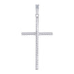925 Sterling Silver Unisex Textured Cross Religious Charm Pendant