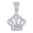 925 Sterling Silver Womens Cubic-Zirconia Crown Fashion Charm Pendant
