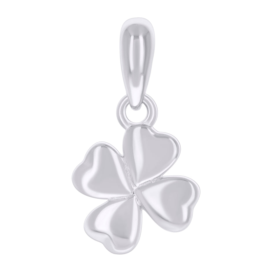 925 Sterling Silver Womens Clover Leaf Good Luck Charm Pendant