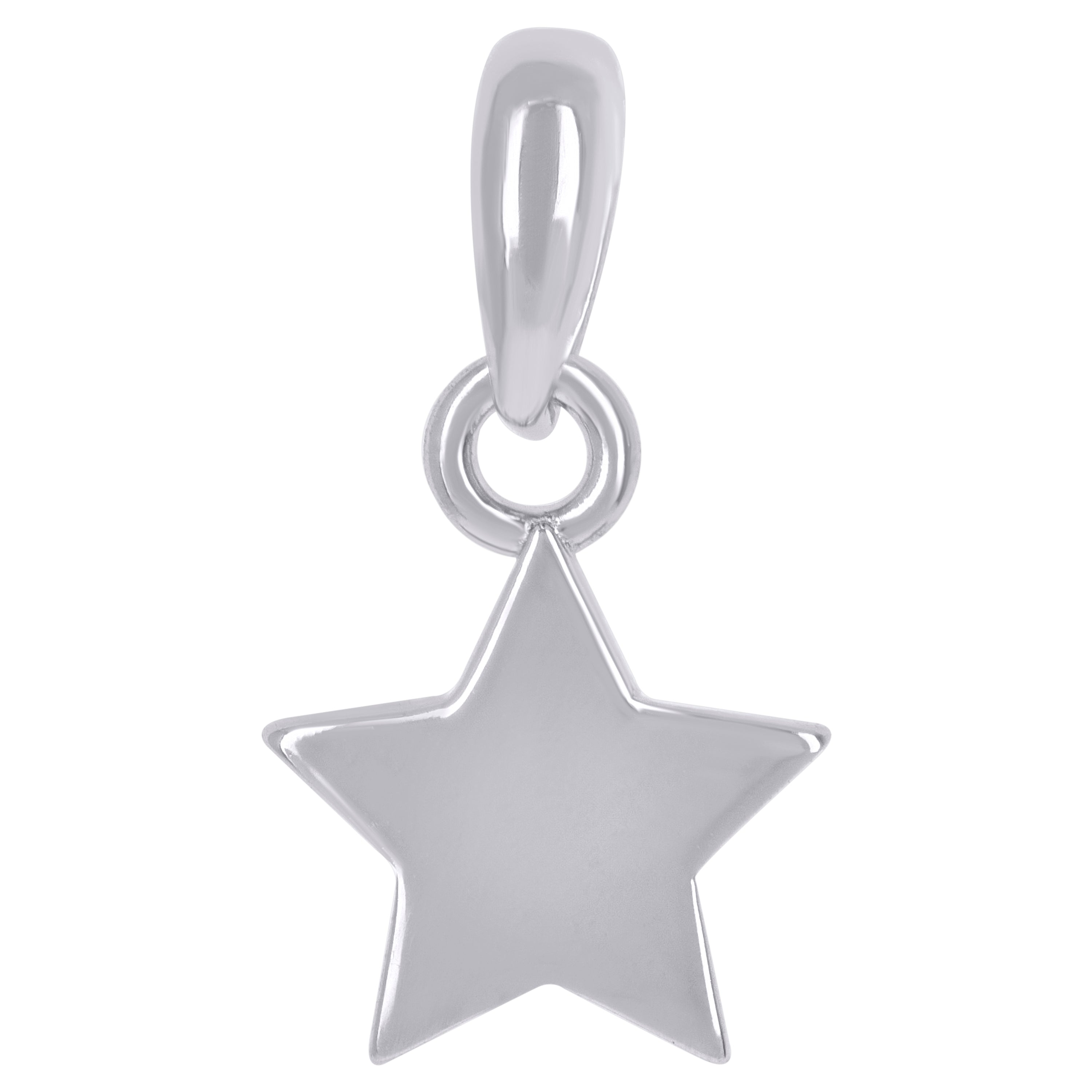 925 Sterling Silver Unisex Star Celestial Charm Pendant