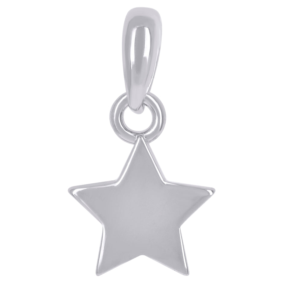 925 Sterling Silver Unisex Star Celestial Charm Pendant