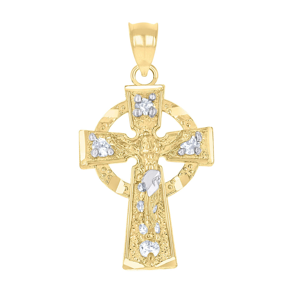 10Kt Gold Cz Pendant