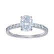 925 Sterling Silver Womens Oval Solitaire Cubic-Zirconia Oval Engagement Ring Size 8 - SLV-111371