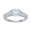 925 Sterling Silver Womens Solitaire Cubic-Zirconia Engagement Ring Size 5