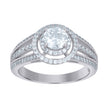 925 Sterling Silver Womens Solitaire Cubic-Zirconia Engagement Ring Size 9 - SLV-111450