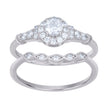 925 Sterling Silver Womens Cubic-Zirconia Duo Ring Set Size 8 - SLV-111478