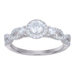 925 Sterling Silver Womens Solitaire Cubic-Zirconia Infinity Engagement Ring Size 5