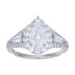 925 Sterling Silver Womens Pear Solitaire Cubic-Zirconia Teardrop Engagement Ring Size 9 - SLV-111569