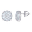 925 Sterling Silver Mens Cubic-Zirconia Fashion Stud Earrings