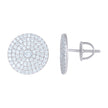925 Sterling Silver Mens Cubic-Zirconia Fashion Stud Earrings