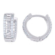 925 Sterling Silver Womens Cubic-Zirconia Fashion Endless Hoop Earrings