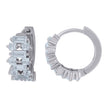 925 Sterling Silver Womens Baguette Round Cubic-Zirconia Fashion Endless Hoop Earrings