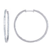 925 Sterling Silver Womens Cubic-Zirconia Single Row Endless Hoop Earrings