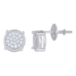 925 Sterling Silver Mens Cubic-Zirconia Fashion Stud Earrings
