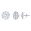 925 Sterling Silver Womens Cubic-Zirconia Round Fashion Stud Earrings