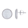 925 Sterling Silver Mens Cubic-Zirconia Fashion Stud Earrings