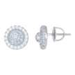 925 Sterling Silver Mens Cubic-Zirconia Fashion Stud Earrings