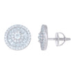 925 Sterling Silver Mens Cubic-Zirconia Fashion Stud Earrings