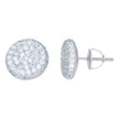 925 Sterling Silver Mens Cubic-Zirconia Fashion Stud Earrings