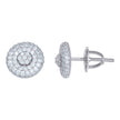 925 Sterling Silver Mens Cubic-Zirconia Fashion Stud Earrings
