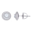 925 Sterling Silver Womens Cubic-Zirconia Round Fashion Stud Earrings