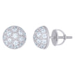 925 Sterling Silver Mens Cubic-Zirconia Fashion Stud Earrings
