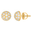 925 Sterling Silver Yellow-Tone Mens Cubic-Zirconia Fashion Stud Earrings