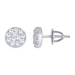 925 Sterling Silver Womens Cubic-Zirconia Round Fashion Stud Earrings