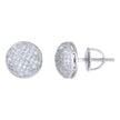 925 Sterling Silver Mens Cubic-Zirconia Fashion Stud Earrings