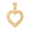 10Kt Yellow Gold Womens Heart Charm Pendant