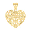 10Kt Yellow Gold Womens Heart Charm Pendant